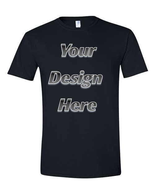 (S) T-Shirt Short Sleeve.  Design Your Own - Color - Black. S, M, L, XL