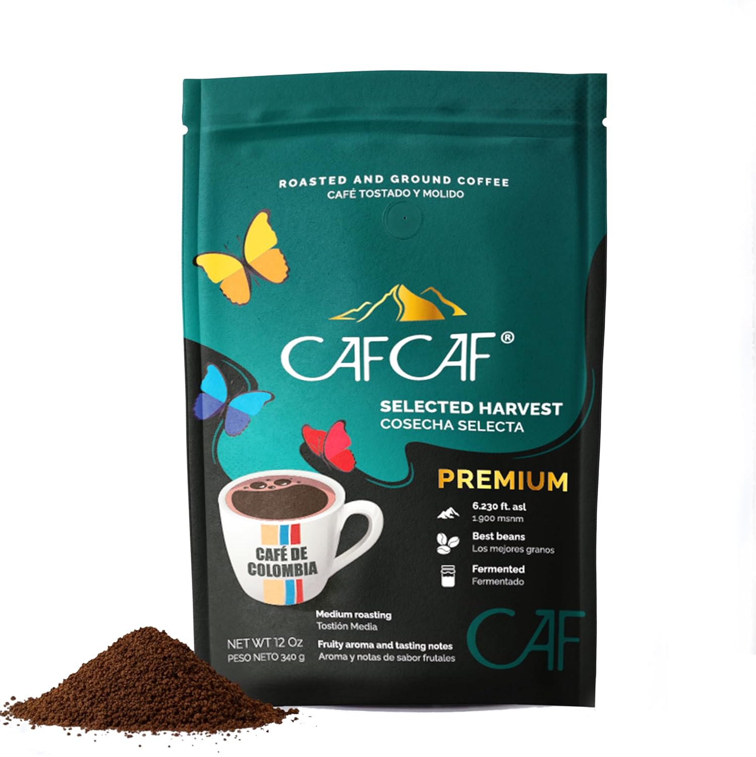 B) CAF CAF PASION CAFETERA Coffee - Colombia 12 Oz – Karina Ross