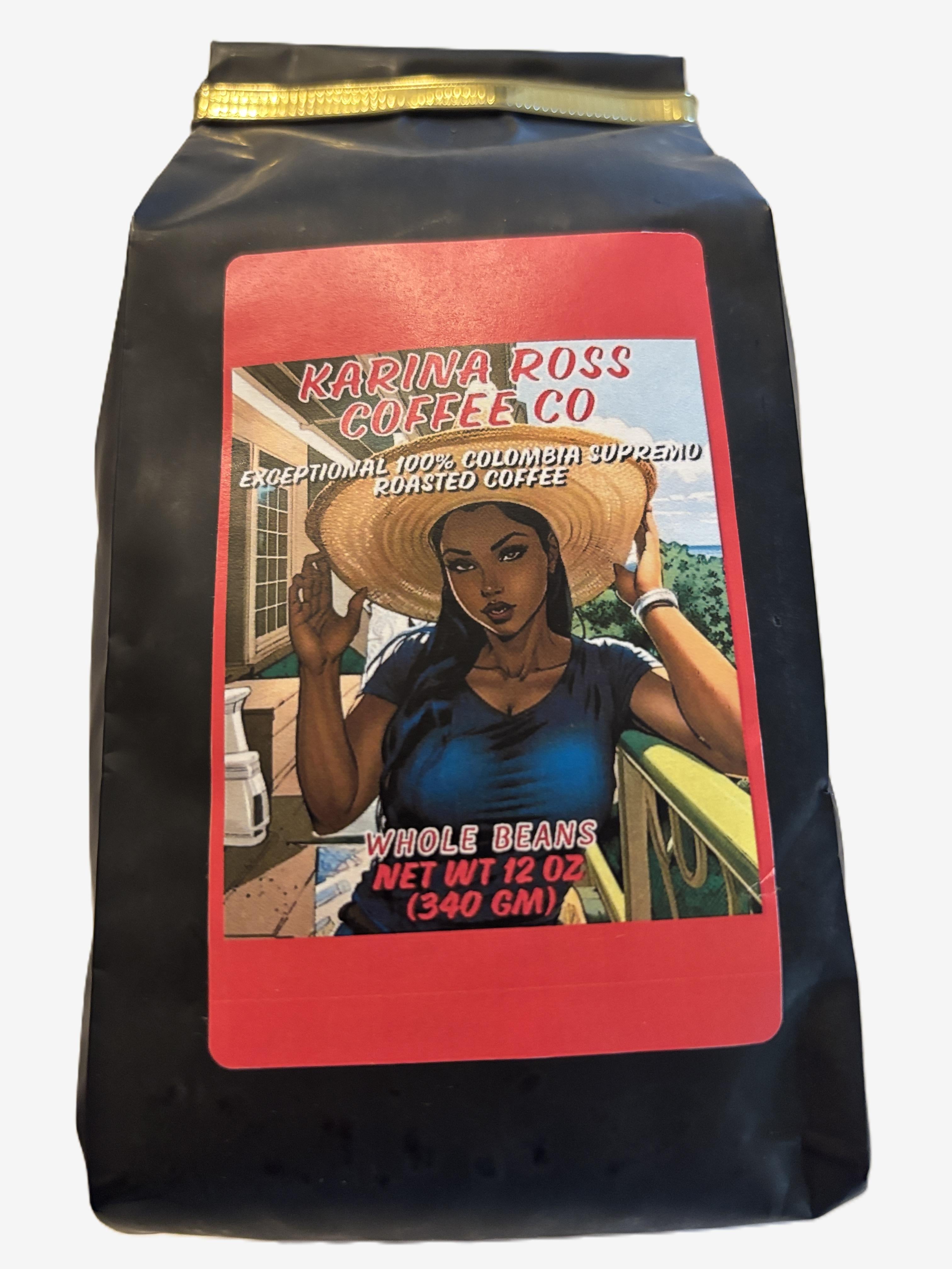 (A) Colombian Supremo Specialty Coffee BEANS  12 Oz / 340 Grams TOP TIER - Colombia.